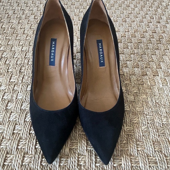 Margaux Black Suede Heels - Picture 3 of 5